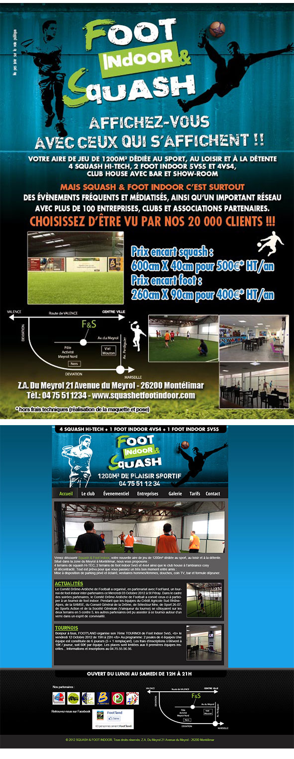 Communication print web Squash&foot indoor